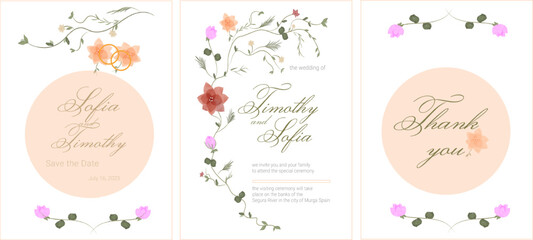 wedding invitations in a rustic style
