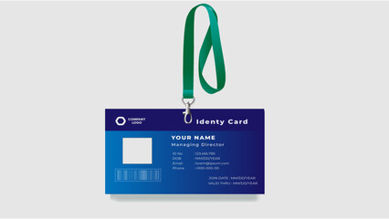 Employee Horizontal Id Card Template , Medical identity badge