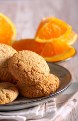Orange and ginger oatmeal cookies,