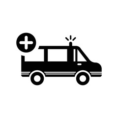 Alert, ambulance, crisis icon. Black vector graphics.