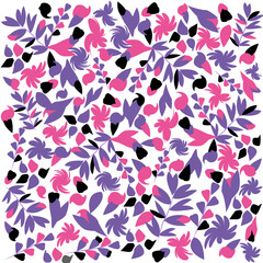 Fondo floral abstracto en tonos rosas y lilas.