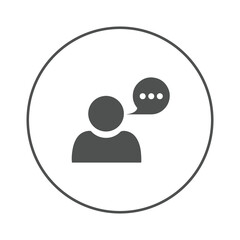 Message chat user avatar icon | Circle version icon |