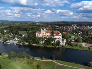 Fototapeta na wymiar Historic buildings of the Benedictine Abbey in Tyniec, Krakow, Poland
