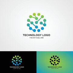 technology logo icon design template