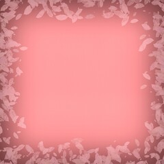 Beautiful simple pattern in red colors with white leaves for wallpaper or background. Watercolor template design for any text. Pink postcard template for invitation or congratulation.