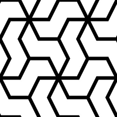 Mosaic. Zigzag figures. Repeated puzzle shapes background. Logic game motif. Tiles wallpaper. Parquet backdrop. Digital paper ornament, page fills, web design, textile print. Seamless artwork pattern.