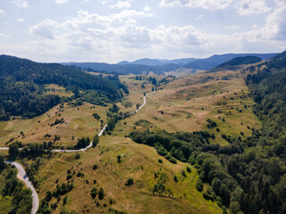 Aerial Summer view of Rhodope Mountains, Bulgaria