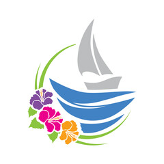 yacht icon vector illustration