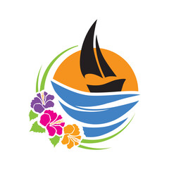 yacht icon vector illustration