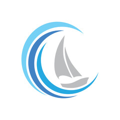 yacht icon vector illustration