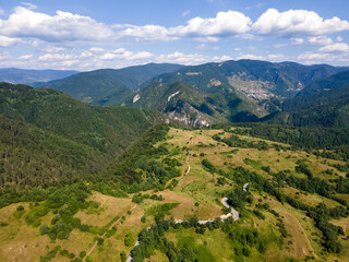 Aerial Summer view of Rhodope Mountains, Bulgaria