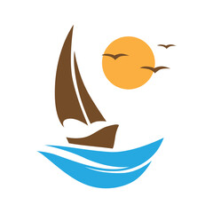 yacht icon vector illustration