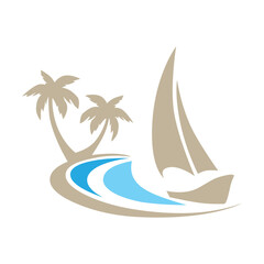 yacht icon vector illustration