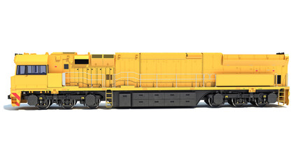 Diesel Locomotive 3D rendering on white background © 3D Horse