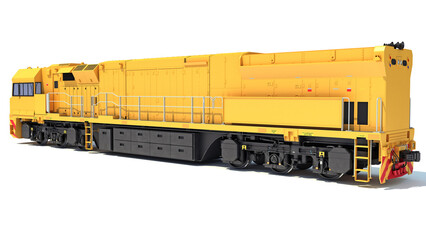 Diesel Locomotive 3D rendering on white background