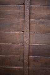 texture background of wooden garden fence and shed door 