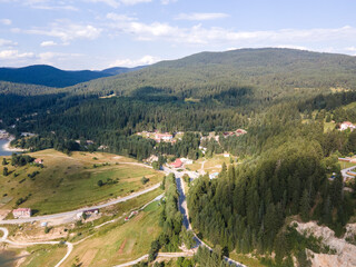 Aerial Summer view of Dospat Reservoir, Bulgaria