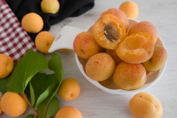 apricots on a plate