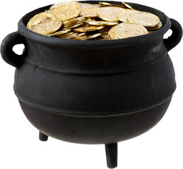 Pot Of Gold Coins For St. Patrick's Day