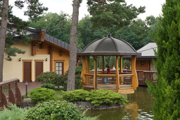 gazebo in the park. Ukraine, nation park