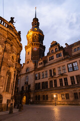 Fototapeta premium Residence castle in Dresden in Germany at night