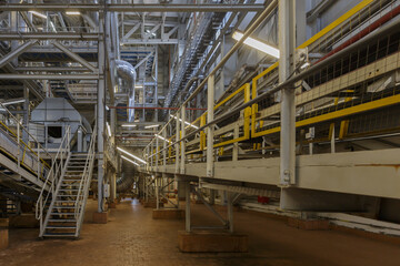 Conveyor belt equipment in big chemical plant.