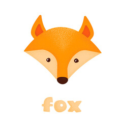 funny cartoon fox with a sign
