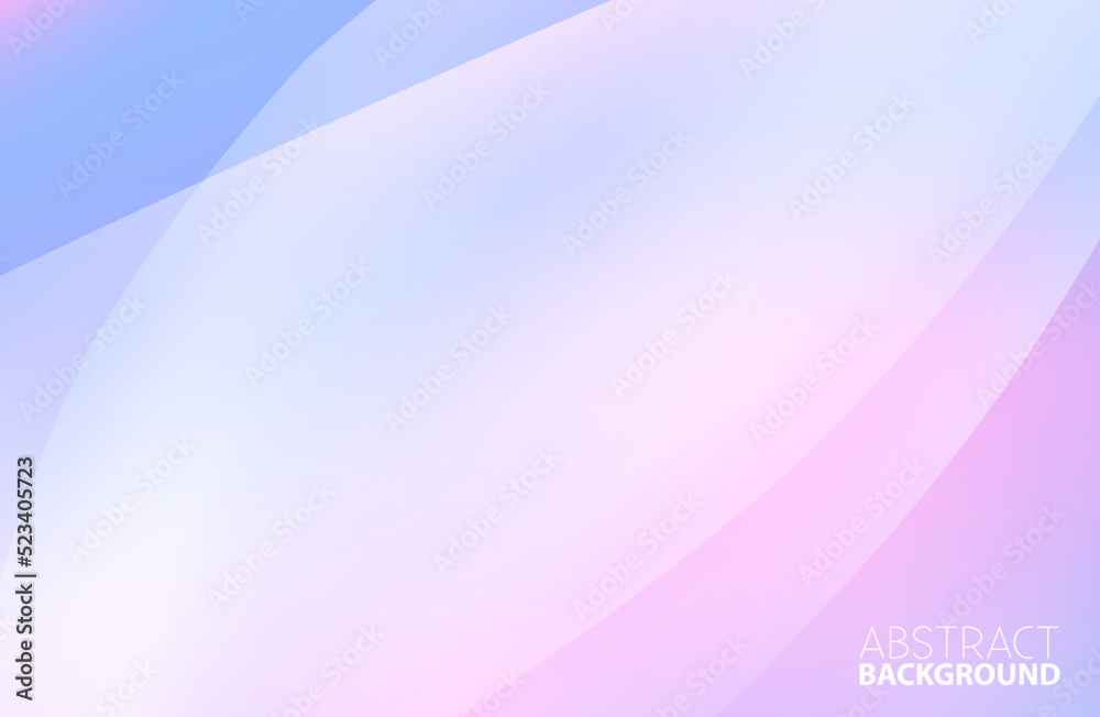 Poster very light violet and blue background with translucent rounded shapes