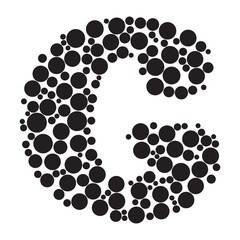 Alphabet letter g with modern style