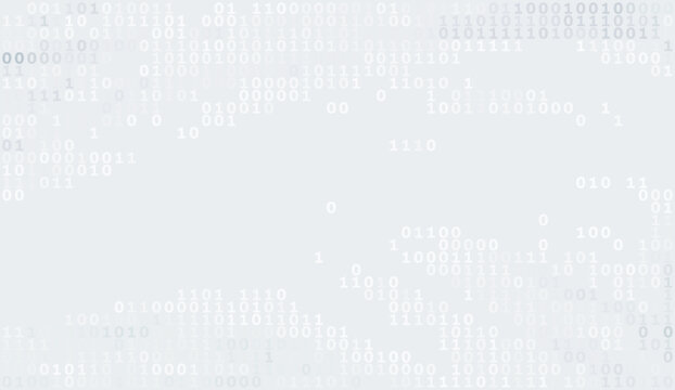 Simple light grey binary background with ones and zeros