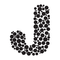 Alphabet letter j with modern style