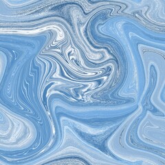 Watercolor background streaks, gradient in blue and white paint