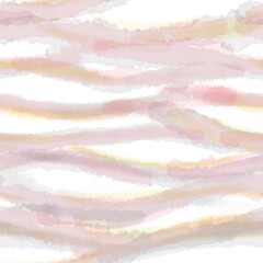 Seamless decorative stripe pattern of watercolor stains, gray, yellow and pink paints on a white background