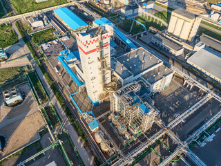 Aerial view of big chemical plant.