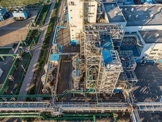 Aerial view of big chemical plant.