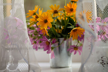 bouquet of flowers in vase