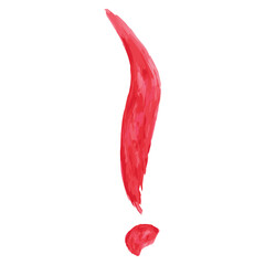 Exclamation mark with watercolor style