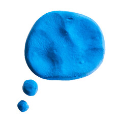 plasticine speech bubble  on isolated background
