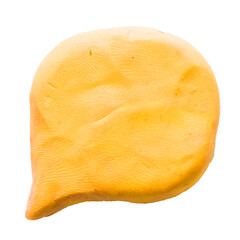 plasticine speech bubble  on isolated background