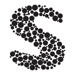 Alphabet letter s with modern style