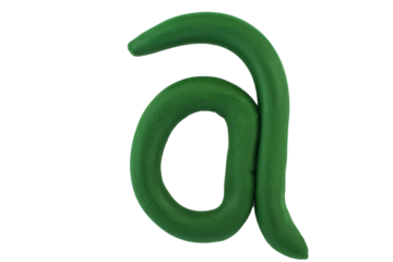 alphabet English colorful letters Handmade letters molded from plasticine clay on Isolated white background