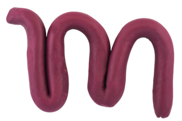 alphabet English colorful letters Handmade letters molded from plasticine clay on Isolated white background