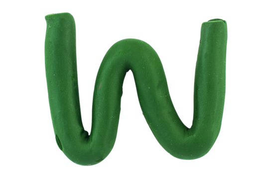 alphabet English colorful letters Handmade letters molded from plasticine clay on Isolated white background