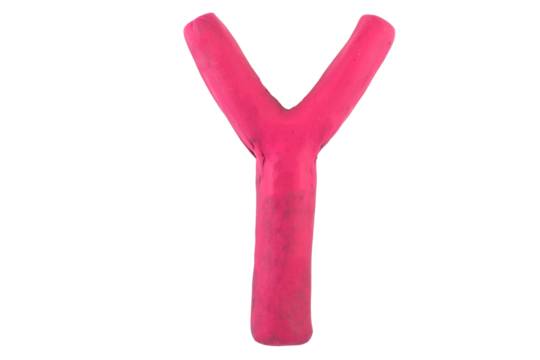 alphabet English colorful letters Handmade letters molded from plasticine clay on Isolated white background