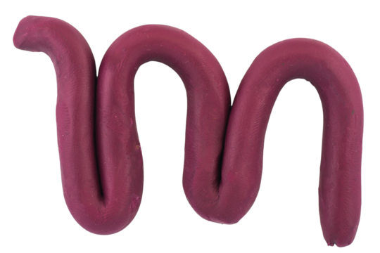 alphabet English colorful letters Handmade letters molded from plasticine clay on Isolated white background