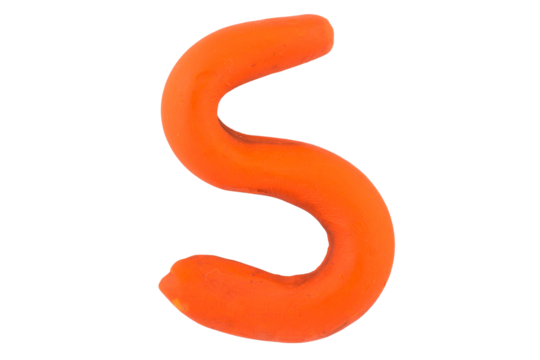 alphabet English colorful letters Handmade letters molded from plasticine clay on Isolated white background