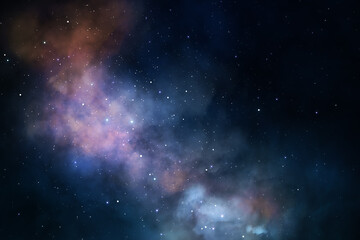 Obraz na płótnie Canvas Creative starry dark night sky background. Cosmos and space concept.