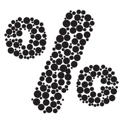 Percent symbol with modern style