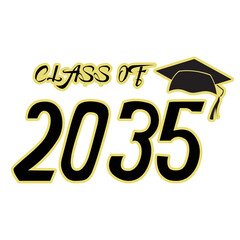 Class of 2035 trendy T shirt design
