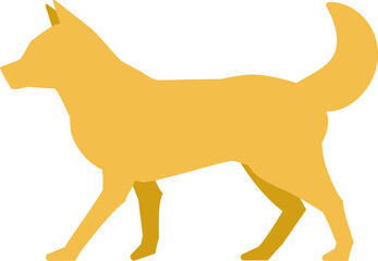 イヌのシルエットイラスト